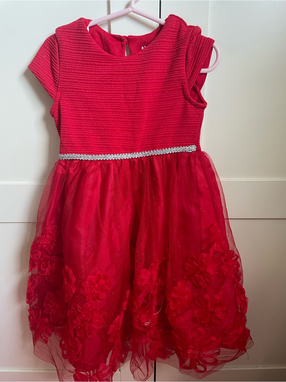 4t red sparkle dress